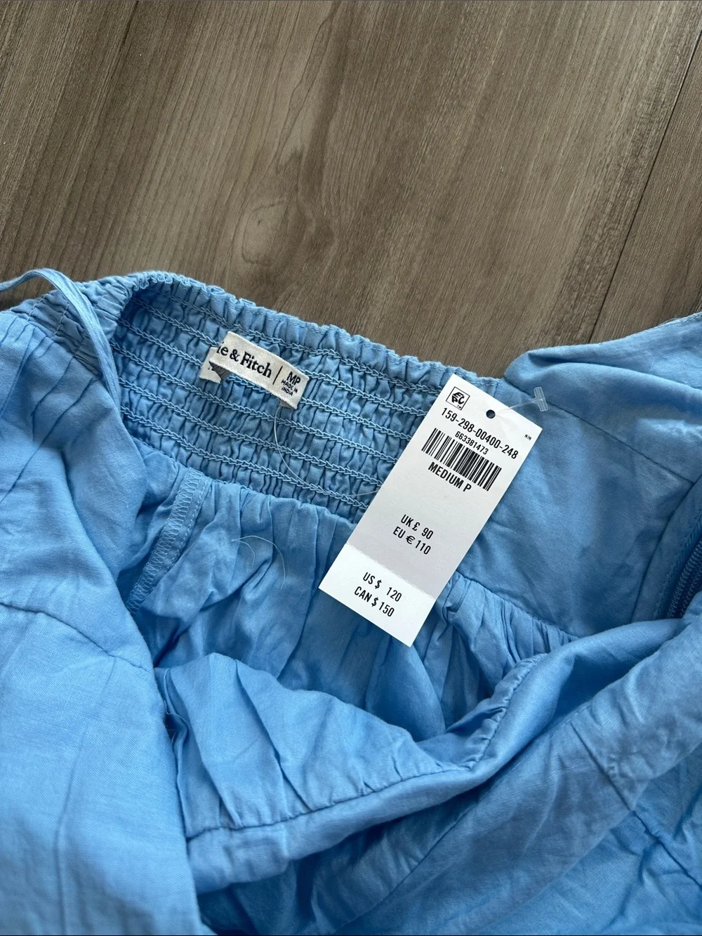 Abercrombie & Fitch Sky Blue Spaghetti Strap Maxi Dress
